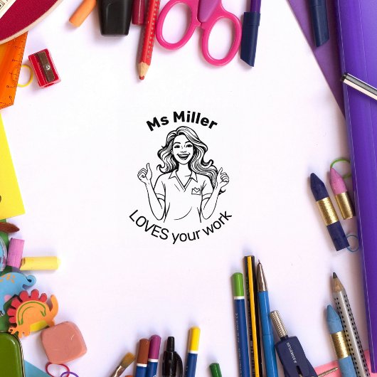 Custom Happy Teacher Message Classroom Rubberstempel