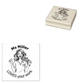 Custom Happy Teacher Message Classroom Rubberstempel (Gestempeld)