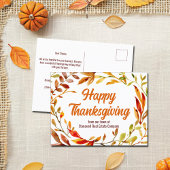 Custom Happy Thanksgiving Autumn Leaves Company Briefkaart