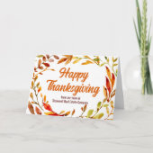 Custom Happy Thanksgiving Autumn verlaat het bedri Kaart (Voorkant)