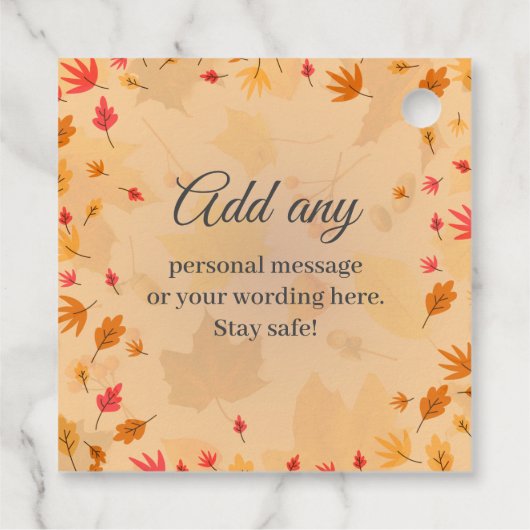 CUSTOM Happy Thanksgiving herfst Bedankjes Labels (Achterkant)