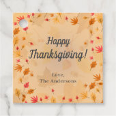 CUSTOM Happy Thanksgiving herfst Bedankjes Labels (Voorkant)