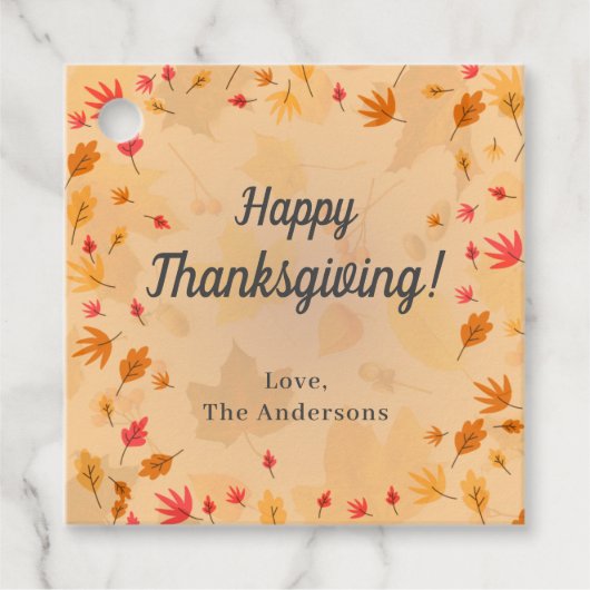 CUSTOM Happy Thanksgiving herfst Bedankjes Labels (Voorkant)