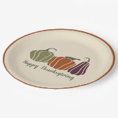 Custom Happy Thanksgiving Party Moderne pompoenen Papieren Bordje (Gekanteld)