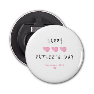 Custom Happy Vaderdag Cute Girl Button Flesopener