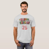 Custom Happy verjaardagscadeau T-shirt (Voorkant volledig)