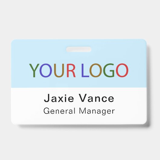Custom Hard Plastic Name Badge with Metal Clip (Voorzijde)