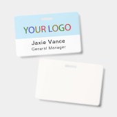 Custom Hard Plastic Name Badge with Metal Clip (Voor- en achterkant)