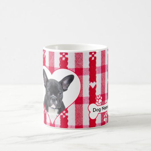 Custom Hart Gevormd Frans Bulldog Koffie Mok 11oz (Center)