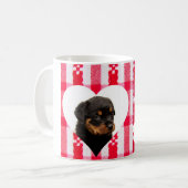 Custom Hart Gevormd Rottweiler Koffie Mok 11 oz (Voorkant links)