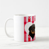Custom Hart Gevormd Rottweiler Koffie Mok 11 oz (Links)