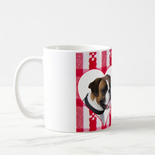 Custom Hart Gevormde Boxer Dog Coffee Cup Mok 11 o (Links)