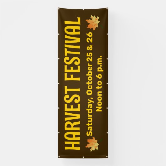 Custom Harvest Festival Banner (Verticaal)