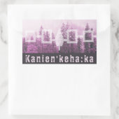 Custom Haudenosaunee Misty Forest Vlag Rechthoekige Sticker (Tas)