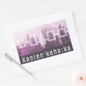 Custom Haudenosaunee Misty Forest Vlag Rechthoekige Sticker (Envelop)