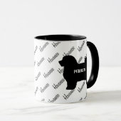 CUSTOM Havanese hond Silhouet Mok (Voorkant rechts)