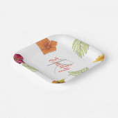Custom Hawaiian Aloha Floral Papieren Bordje (Gebogen)