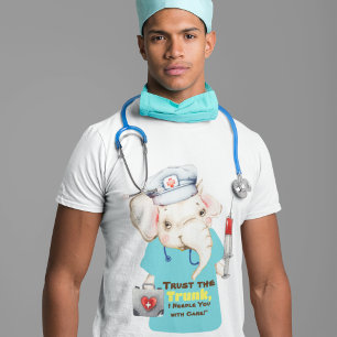 Custom Healthcare grappige dierenofferte verpleegk T-shirt