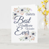 Custom Healthcare Worker Appreciation Bedankt Kaart (Gele Bloem)