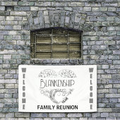 Custom Heart Art Tree Wit Zilver Horizontaal Spandoek