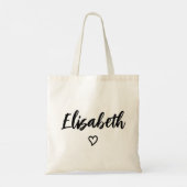 Custom Heart Bachelorette Bruidsmeisje Meisjes Tri Tote Bag (Achterkant)
