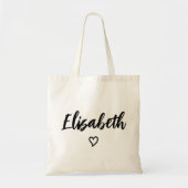 Custom Heart Bachelorette Bruidsmeisje Meisjes Tri Tote Bag (Voorkant)