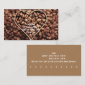 Custom Heart Beans Coffee Shop & Punch Visitekaartje (Voorkant / Achterkant)