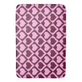 Custom Heart Checkerboard Pattern Bordeaux Pink -  Badmat (Voorkant Verticaal)