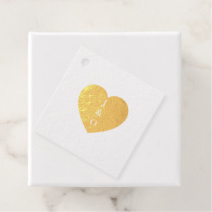 Custom Heart Couple Monogram Huwelijk Bedankjes Labels