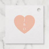 Custom Heart Couple Monogram Huwelijk Bedankjes Labels (Achterkant)