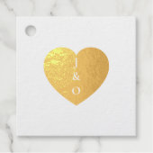 Custom Heart Couple Monogram Huwelijk Bedankjes Labels (Voorkant)