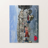 Custom Heart Mevagissey Fish Landing Quay Cornwall Legpuzzel (Verticaal)