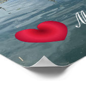 Custom Heart Mevagissey Fish Landing Quay Cornwall Poster (Hoek)