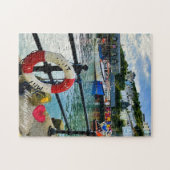 Custom Heart Mevagissey Harbour Lifebuoy Cornwall Legpuzzel (Horizontaal)