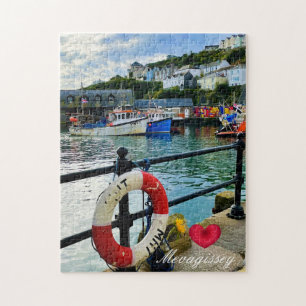 Custom Heart Mevagissey Harbour Lifebuoy Cornwall Legpuzzel