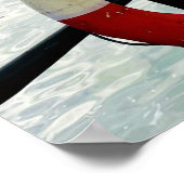 Custom Heart Mevagissey Harbour Lifebuoy Cornwall Poster (Hoek)