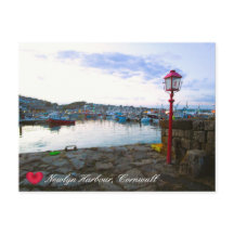 Custom Heart Newlyn Harbour op Dusk Cornwall Foto