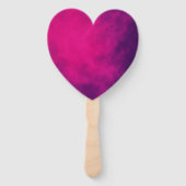 Custom Heart Paddle Fan – Neon Roze & Zwart Handwaaier (Voorkant)