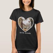 custom heart photo and text for Valentines day  T-shirt (Voorkant)