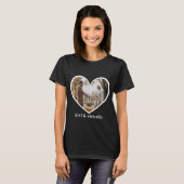 custom heart photo and text for Valentines day  T-shirt (Voorkant volledig)