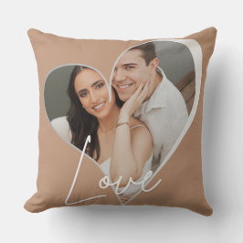 Custom Heart Shape Photo Throw Pillow Kussen