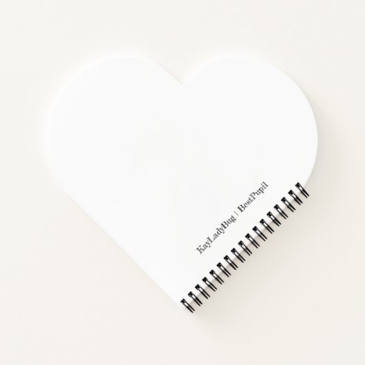 Custom Heart Shaped Spiral Bound Notebook Notitieboek (Achterkant)