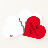 Custom Heart Shaped Spiral Bound Notebook Notitieboek (Binnen)