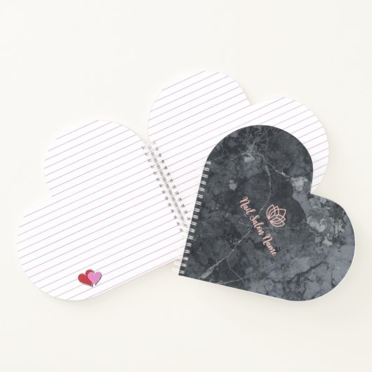 Custom Heart Spiral Notebook for Nail Salon Notitieboek (Binnen)