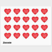Custom Heart Sticker - Kerst & bruiloft Design (Vel)