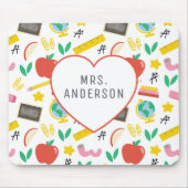Custom Heart Teacher Appreciation Muismat (Voorkant)