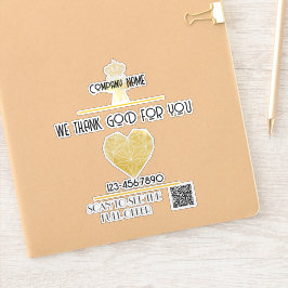 Custom HEART Thank GOD For Business Logo THANK YOU Sticker