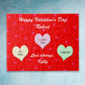 Custom Heart Valentijn Jigsaw Puzzel Gift in Tin