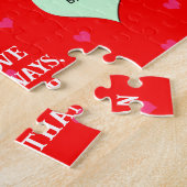 Custom Heart Zal je mijn bruid puzzel zijn (Zijkant)