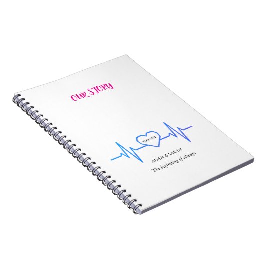 Custom Heartbeat Photo Notebook - Personalized Dat Notitieboek (Rechterzijde)